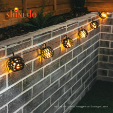 Solar Powered Outdoor String Light, Waterproof Garden Decoration String Flame Lamp